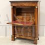 Antico secretaire Impero in noce con piano in marmo nero, '800                            