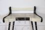 Console o piccolo scrittoio vintage con piano in vetro, Italia anni '50