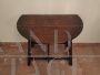 Tavolino antico a bandelle epoca Edoardo VII rovere massello