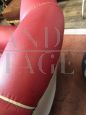 Poltrona vintage in ecopelle rossa