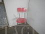 Sedia vintage anni '70 in formica rosa