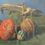 Dipinto ad olio Natura Morta con Zucche di Walter Morselli