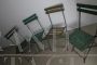 Set di quattro sedie da bistrot pieghevoli originali anni '50