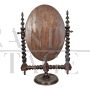 Specchietto da tavolo antico in legno tornito - A-0297