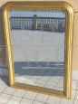 Specchio a vassoio vintage dorato                            