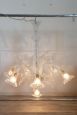 Elegante lampadario in vetro di Murano a sette luci, anni '80                          