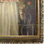 Antico dipinto con soggetto greco, olio su tela dell'800 con cornice dorata