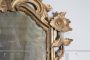 Antico specchio Luigi Filippo di metà '800 intagliato con foglia d'oro