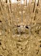 Grande lampadario di Toni Zuccheri per Venini con tubi in vetro di Murano lavorato