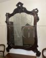 Grande specchio Neobarocco in legno intagliato, ‘800