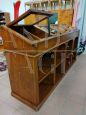 Credenza espositore da negozio vintage con piano a vetrina                            