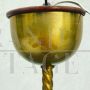 Lampadario stile Guglielmo Ulrich in ottone, anni '40