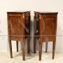 Coppia di comodini Direttorio con bronzi in stile Retour d'Egypte, Italia fine '700