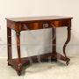 Antica console Carlo X in noce, Italia '800                            