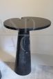 Tavolino di Angelo Mangiarotti in marmo Marquina nero, serie Eros per Skipper