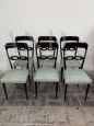 Set di 6 sedie vintage italiane in stile Ico Parisi                            
