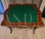 Tavolino da gioco antico Napoleone III intarsiato