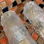Coppia di applique di Venini in vetro di Murano a corteccia, anni '60                            
