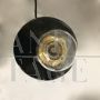 Coppia di grandi lampade da tavolo Seguso in vetro di Murano nero