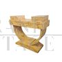 Consolle in radica di betulla in stile Art Déco                            