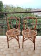 Coppia di sedie vintage in vimini                            