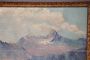 Cino Bozzetti - dipinto con baite in montagna, olio su tavola del 1937
