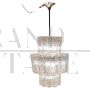 Grande lampadario di Toni Zuccheri per Venini con tubi in vetro di Murano lavorato                            