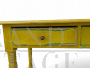 Tavolo rustico anni '40 in pittura gialla                            