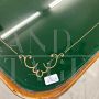Tavolo modernariato anni '60 con piano in vetro verde                            