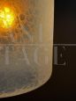 Lampada pendente in vetro di Murano bianco attribuita a Venini