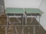 Piccolo banco scolastico vintage in formica verde, anni '70