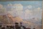 Paesaggio di montagna, dipinto di Ermanno Clara, olio su tavola primi '900