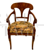 Poltrona Biedermeier antica dell'800                            