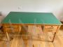 Grande scrivania vintage anni '50 con piano verde                            