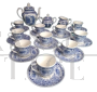 Set da caffe Petrus Regout - Royal Sphinx in ceramica decorata blu                           
