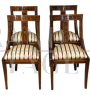 Set di 4 sedie a gondola antiche intarsiate                            
