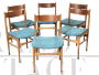 Set di 6 sedie vintage italiane in legno di faggio                            