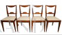 Set di quattro sedie antiche in rovere di metà '800                             