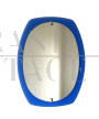 Specchio Veca anni '60 con sfondo in vetro blu                            