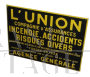Targa L'Union Compagnie d'Assurances, Francia 1930                            