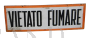 Targa vintage Vietato Fumare anni '60