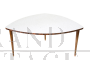 Tavolino triangolare anni '50 con piano in formica