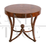 Tavolo antico circolare con due cassetti, XIX secolo