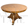 Tavolo circolare in radica di betulla, primi anni ‘900          
