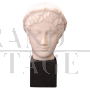 Testa di giovane Bacco, scultura classica in marmo bianco