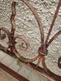 Testiera del letto antica in ferro battuto a mano, fine '800