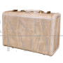 Valigia rigida Samsonite vintage in cuoio bianco                            