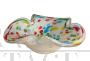 Vaso ciotola a fazzoletto in vetro di Murano multicolore