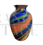 Vaso Eos 2249 di Ottavio Missoni in vetro di Murano multicolore, anni '80                            