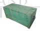 Cassa vintage in legno di larice verde, anni '50